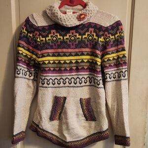 Multicolor Patterned Women's Sweater